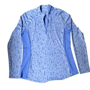 adidas Light Blue Patterned Rash Guard